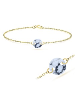 Marble Round Shape Bracelet BRS-235-GP